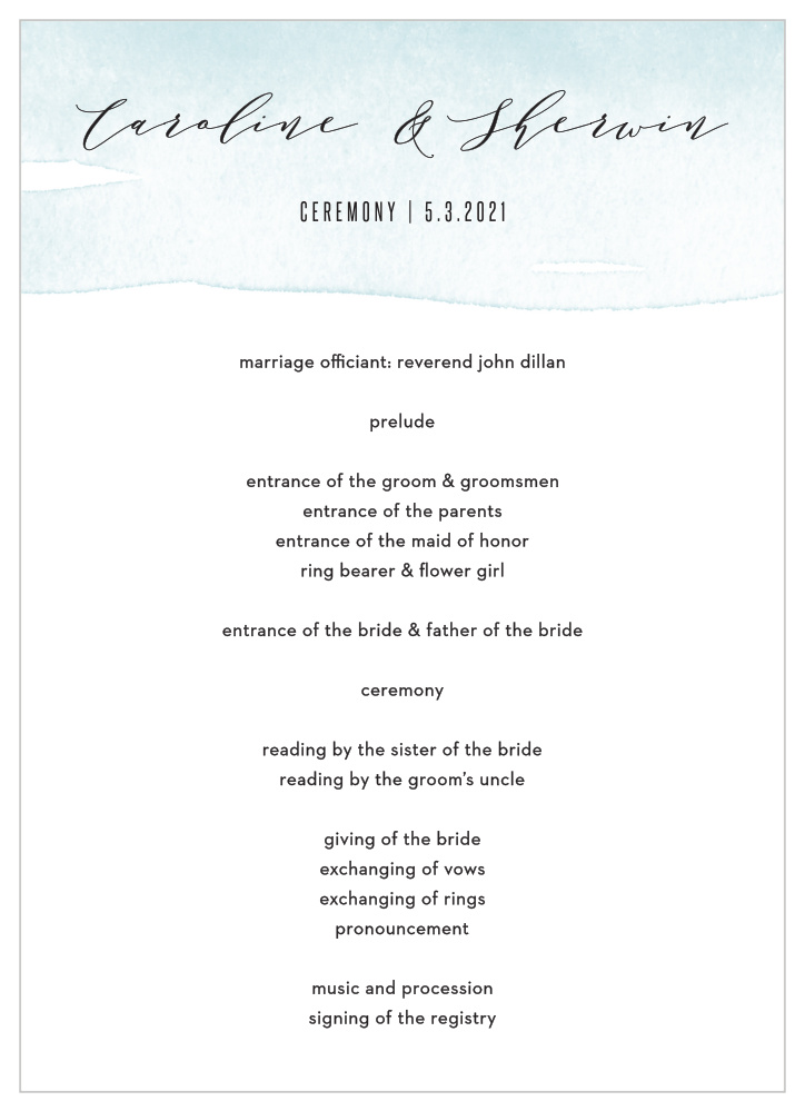 MaeMae's Maeve Wedding Programs