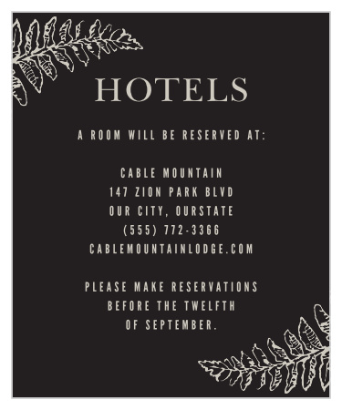 MaeMae's Eden Accommodation Cards