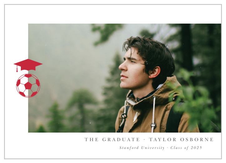 Soccer Star Graduation Announcements are perfect for broadcasting your astonishing achievement to friends and family.