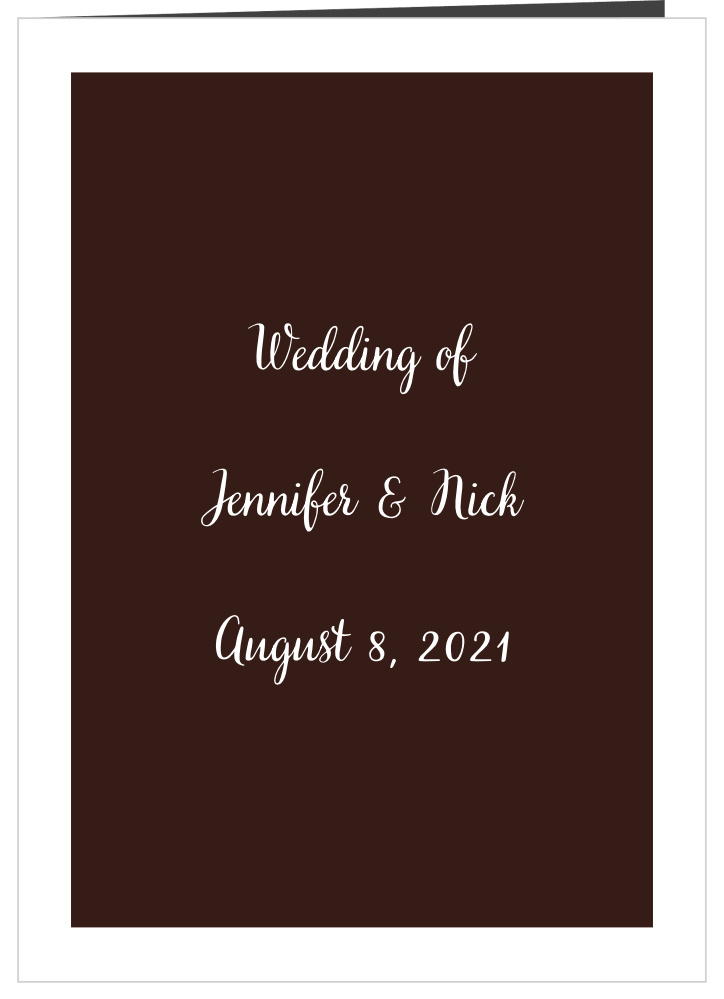 Photo Strip Wedding Programs