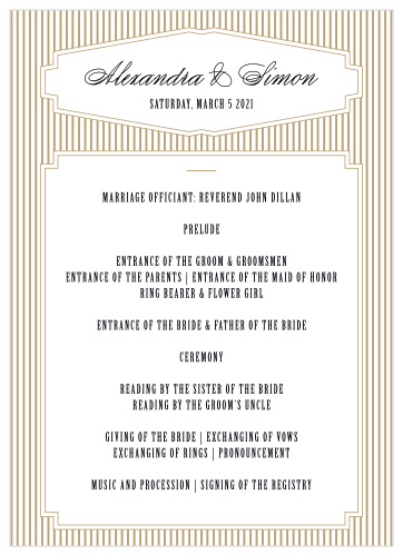 MaeMae's Smith Wedding Programs
