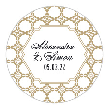 MaeMae's Smith Wedding Sticker features your names in a smooth and scripted font. 