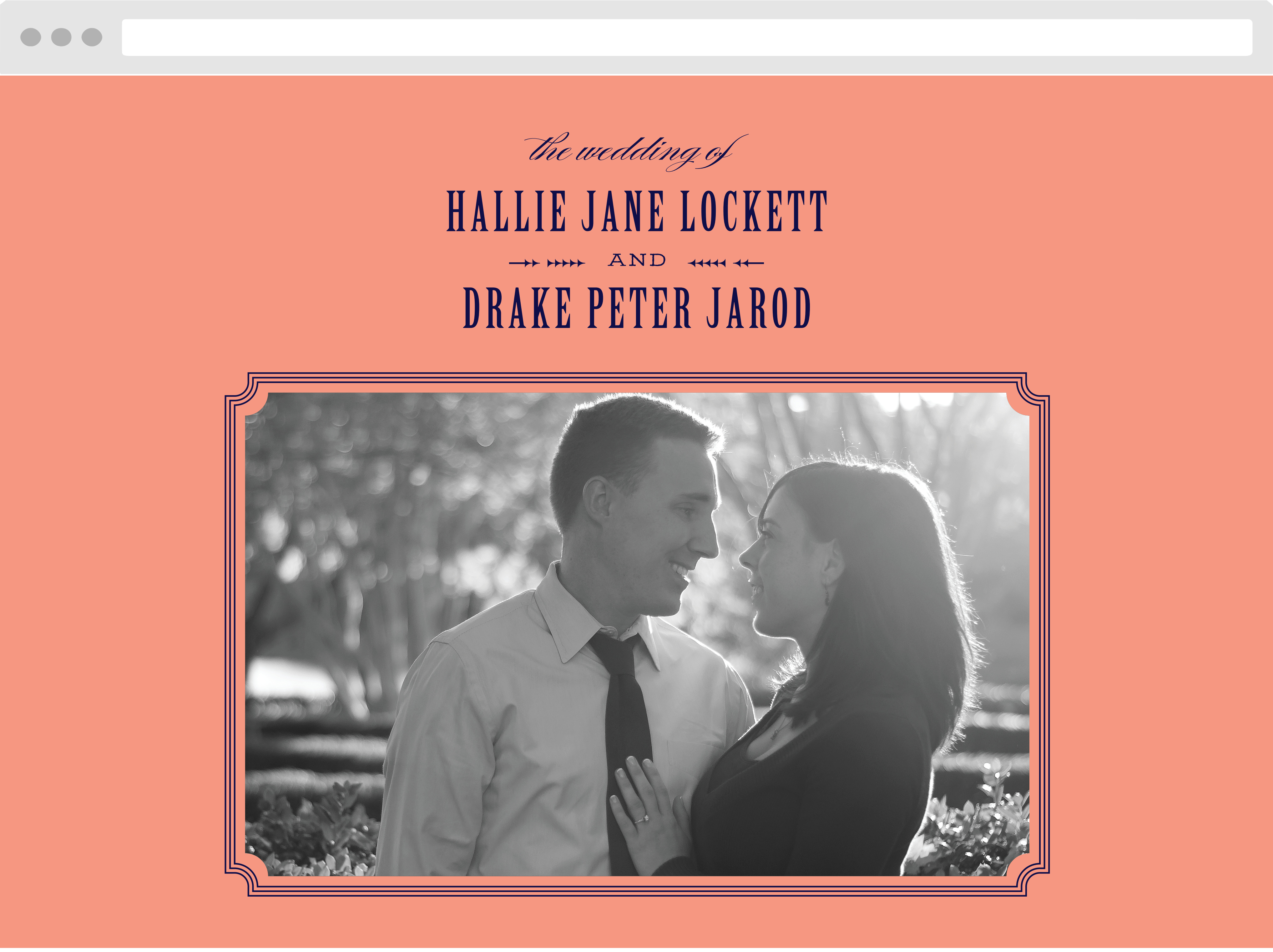 MaeMae's Drake Wedding Website