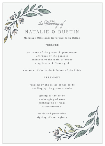 Classic Gerber Daisy Wedding Programs
