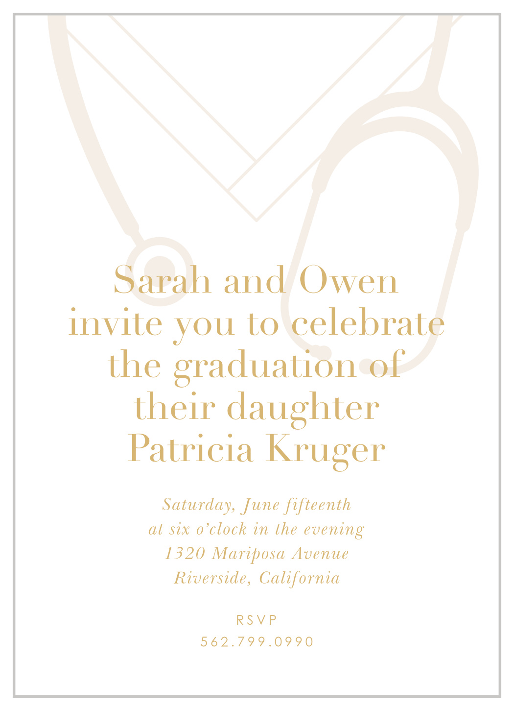 Medical Scrubs Graduation Invitations