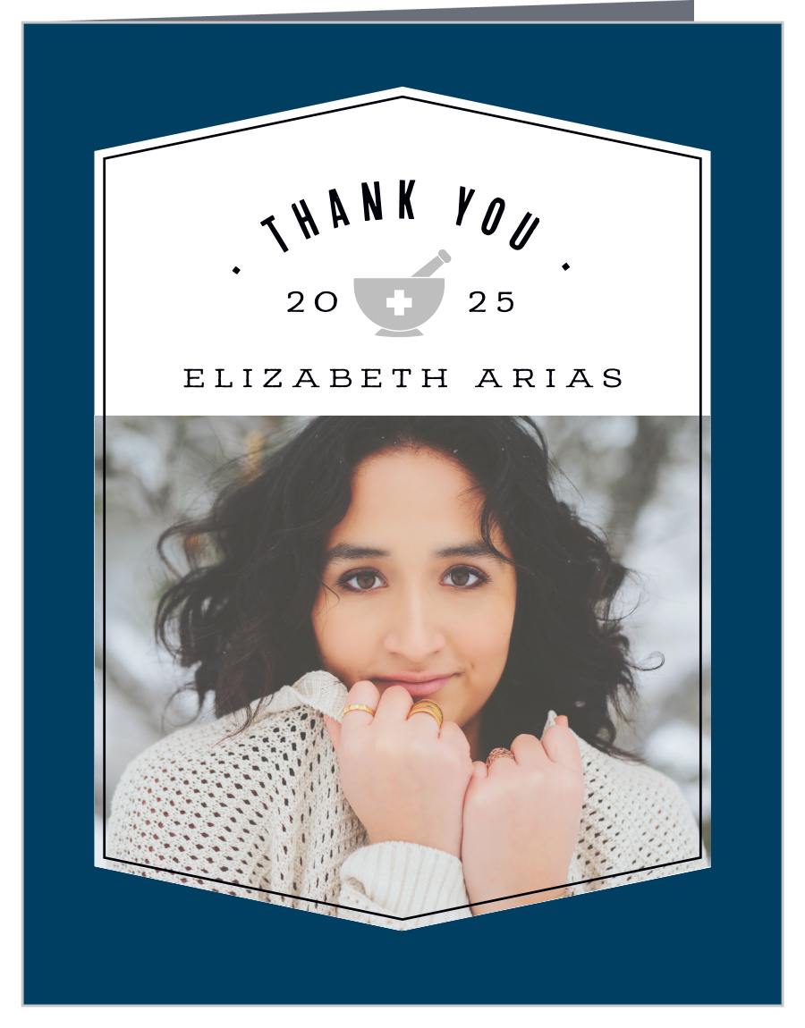 Pharmaceutical Mortar Graduation Thank You Cards