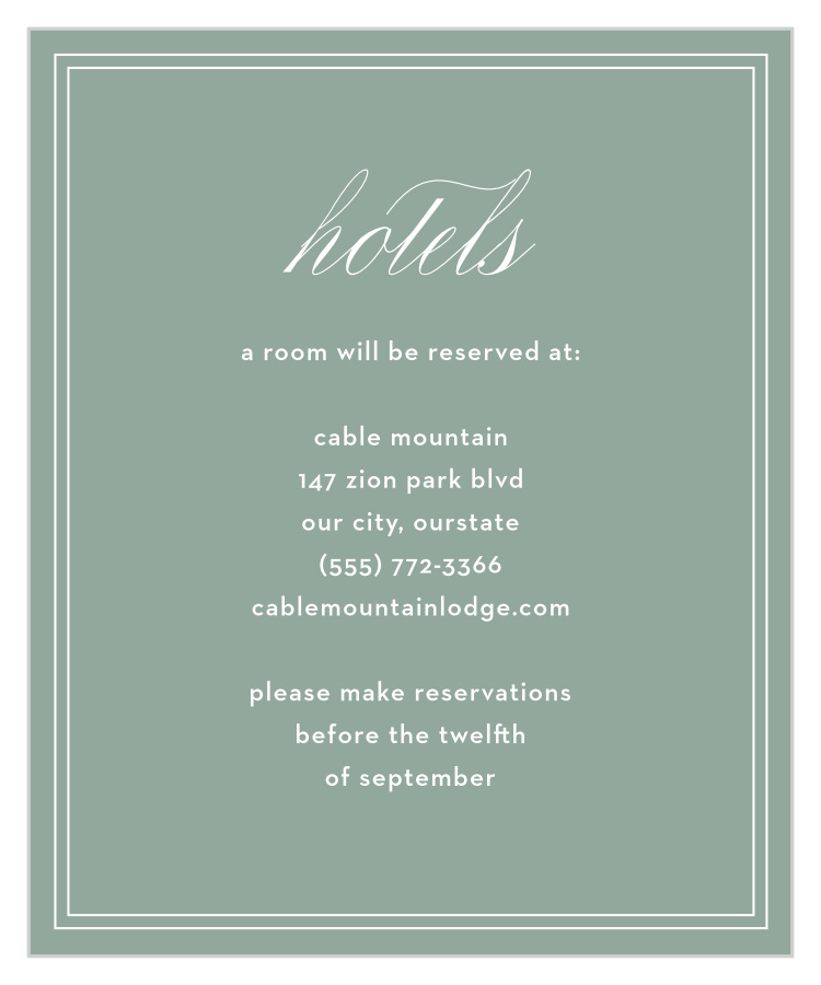 MaeMae's Willow Accommodation Cards