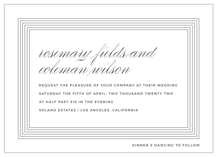 MaeMae's Bruno Wedding Invitations are the perfect way to bring together the people you cherish most.