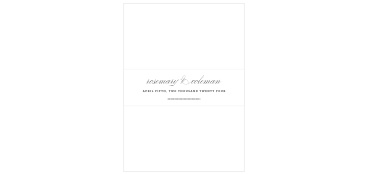 A simplistic design makes MaeMae's Bruno Wedding Belly Bands perfect for your elegant wedding! 