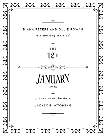 Our MaeMae's Ollie Save-the-Date Magnets are perfect for informing your friends and family of your upcoming big day!