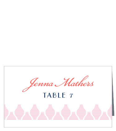 You can help your wedding guests find their spots at the wedding reception by placing MaeMae's Winston Place Cards!