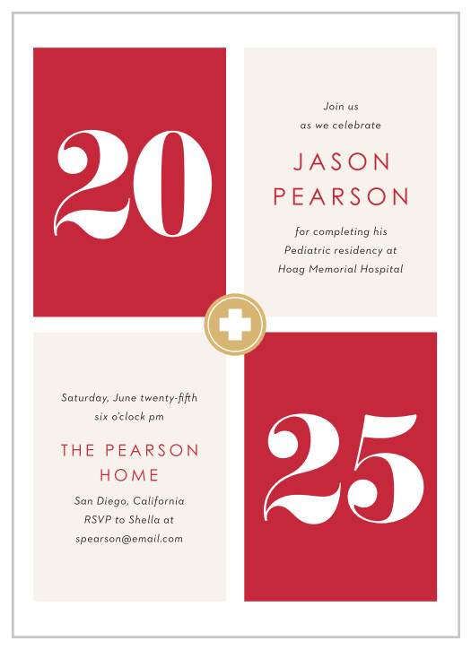 It’s time to celebrate your graduation! Invite your closest supporters to celebrate with our Medical Residency Graduation Invitations. 