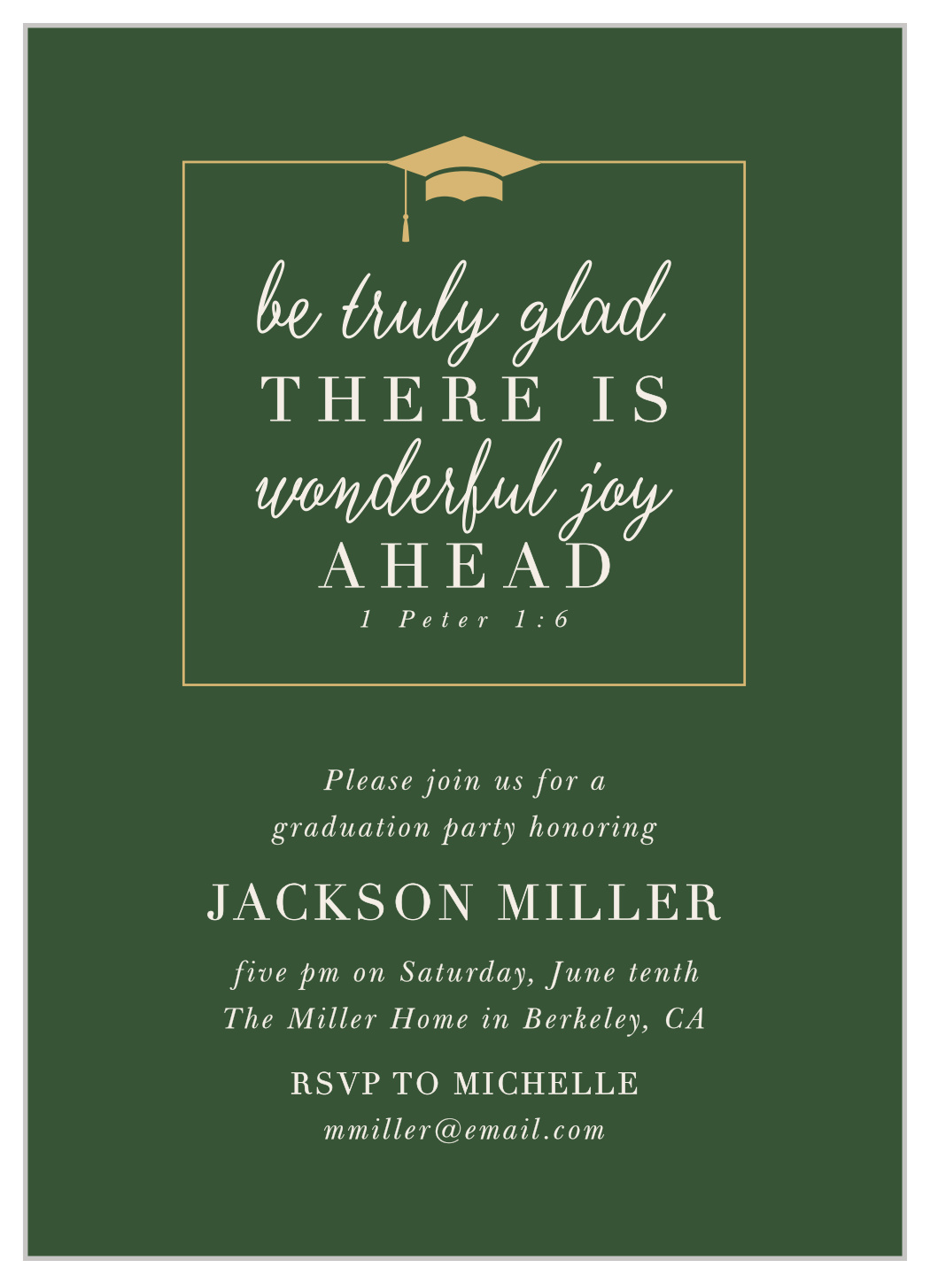 Religious Joy Graduation Invitations
