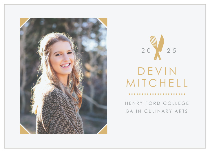 Announce your graduation success with our Culinary Cook Graduation Announcements!