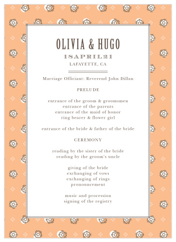 Our MaeMae's Hugo Wedding Programs are a perfectly charming way to make your wedding a memorable experience.