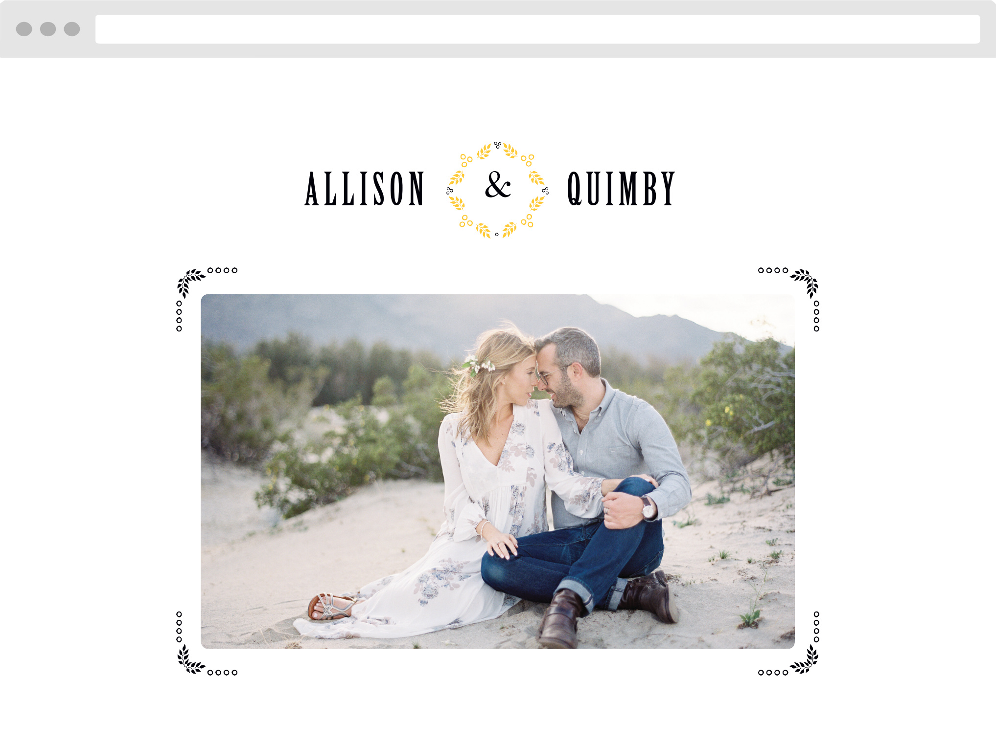 MaeMae's Quimby Wedding Website