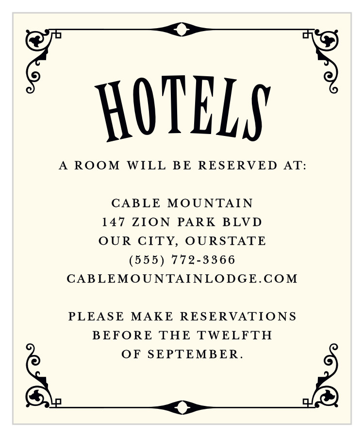 MaeMae's Ronnie Accommodation Cards