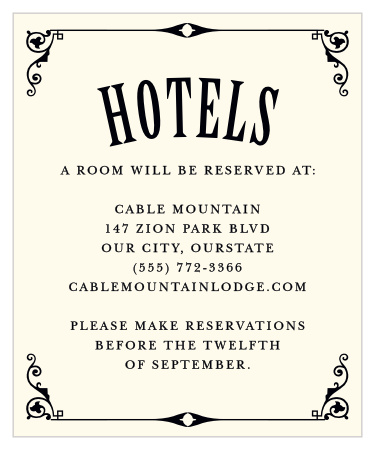 MaeMae's Ronnie Accommodation Cards
