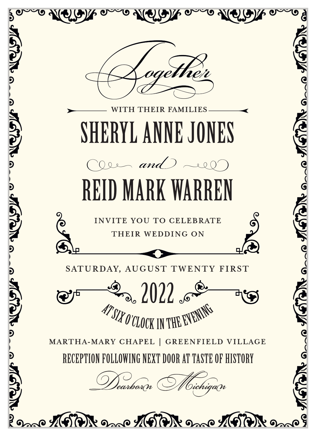 MaeMae's Ronnie Wedding Invitations