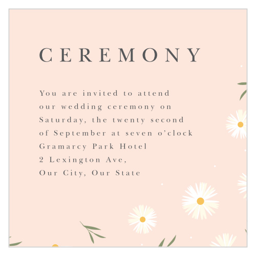 Tiny Daisies Ceremony Cards