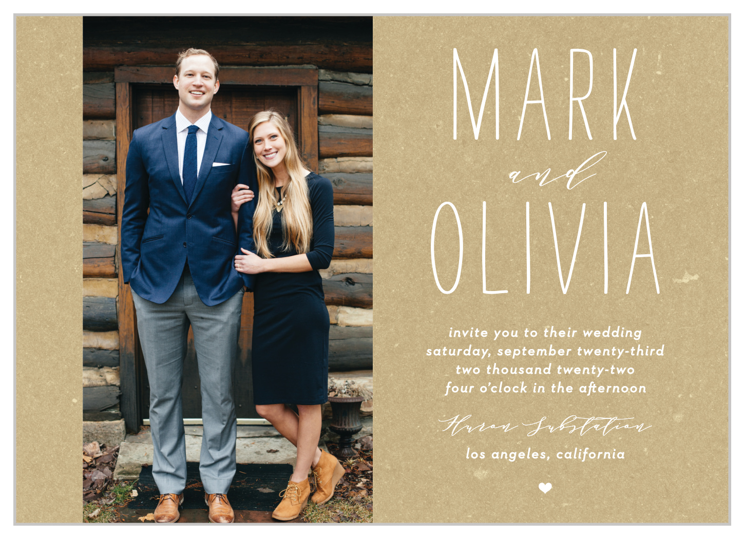 Big Type Wedding Invitations