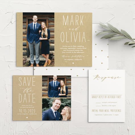Big Type Wedding Invitations