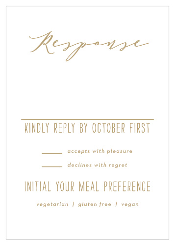 Our Big Type Response Cards are a perfectly delightful way for you and your potential guests to communicate.