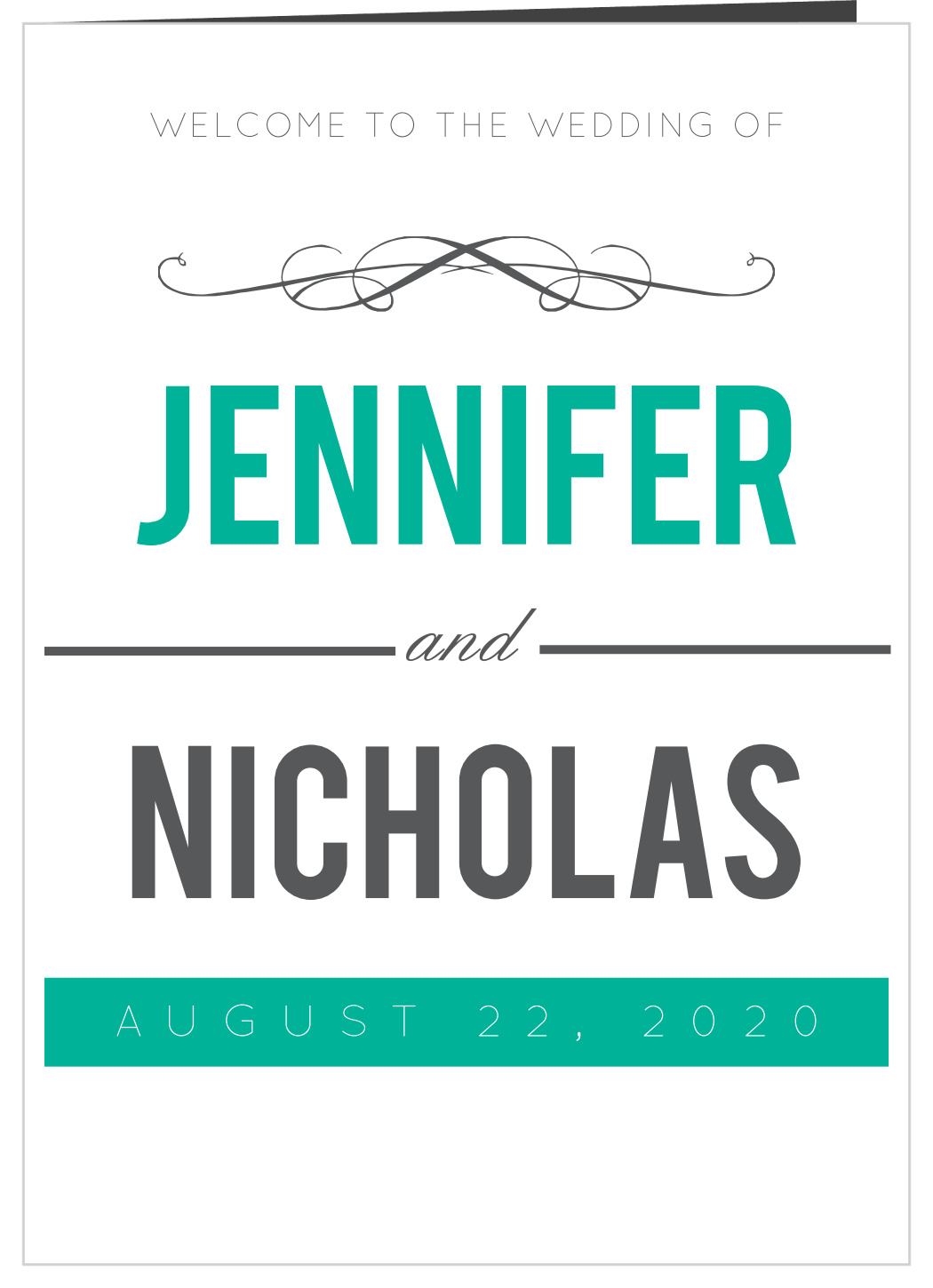 Scrolls & Scallops Wedding Programs