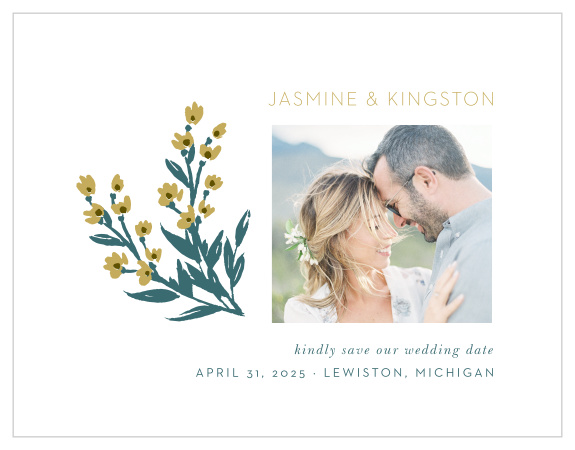 With our Daisy Daydream Wedding Save-the_Date Magnets, your guests will be sure to notice every detail.