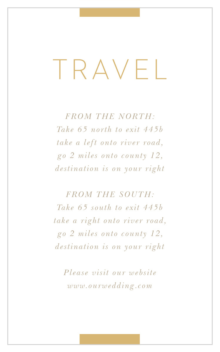 Simply Stated Wedding Direction Cards