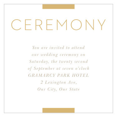 Simply Stated Ceremony Cards