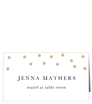 Golden Excitement Place Cards