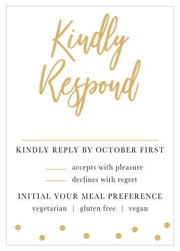 Golden Excitement Response Cards
