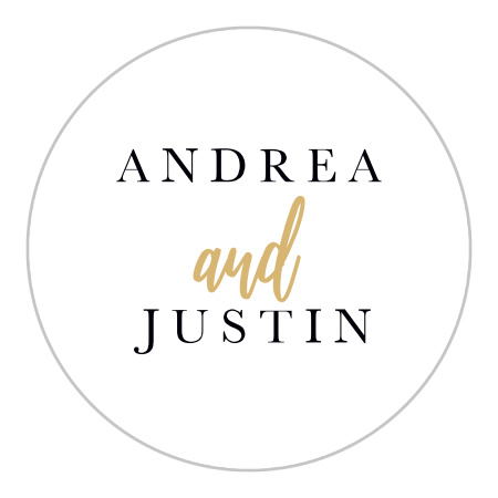 Golden Excitement Wedding Stickers