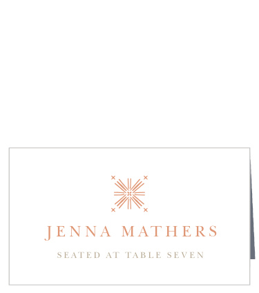 Direct your friends and family to their seats with our sleek Pattern Play Wedding Place Cards. 