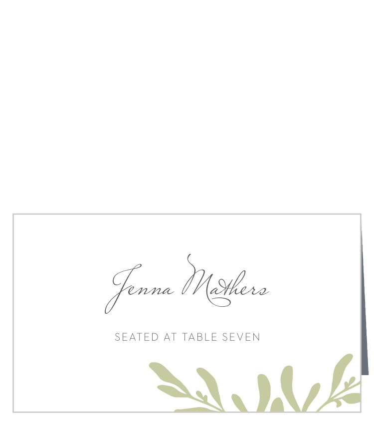 Fern Flock Wedding Place Cards