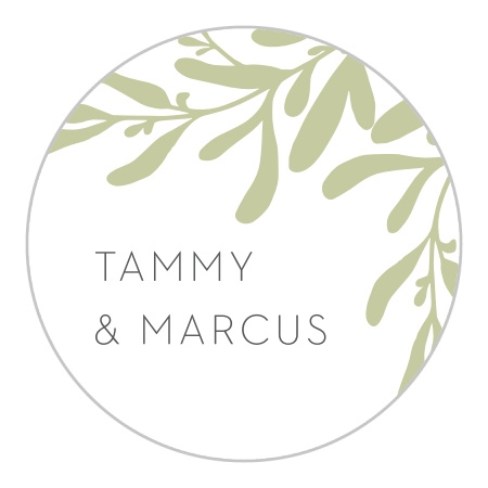 Fern Flock Wedding Stickers