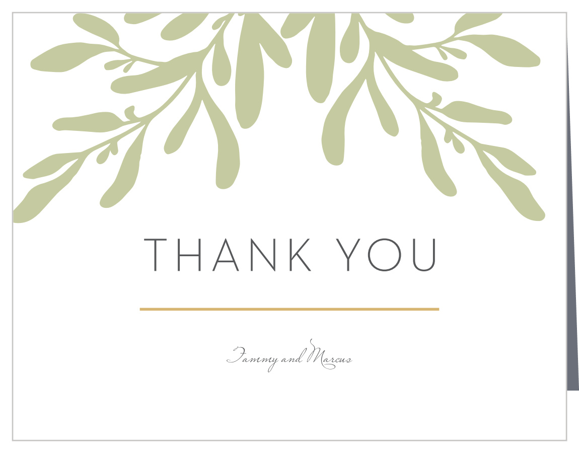 Fern Flock Wedding Thank You Cards