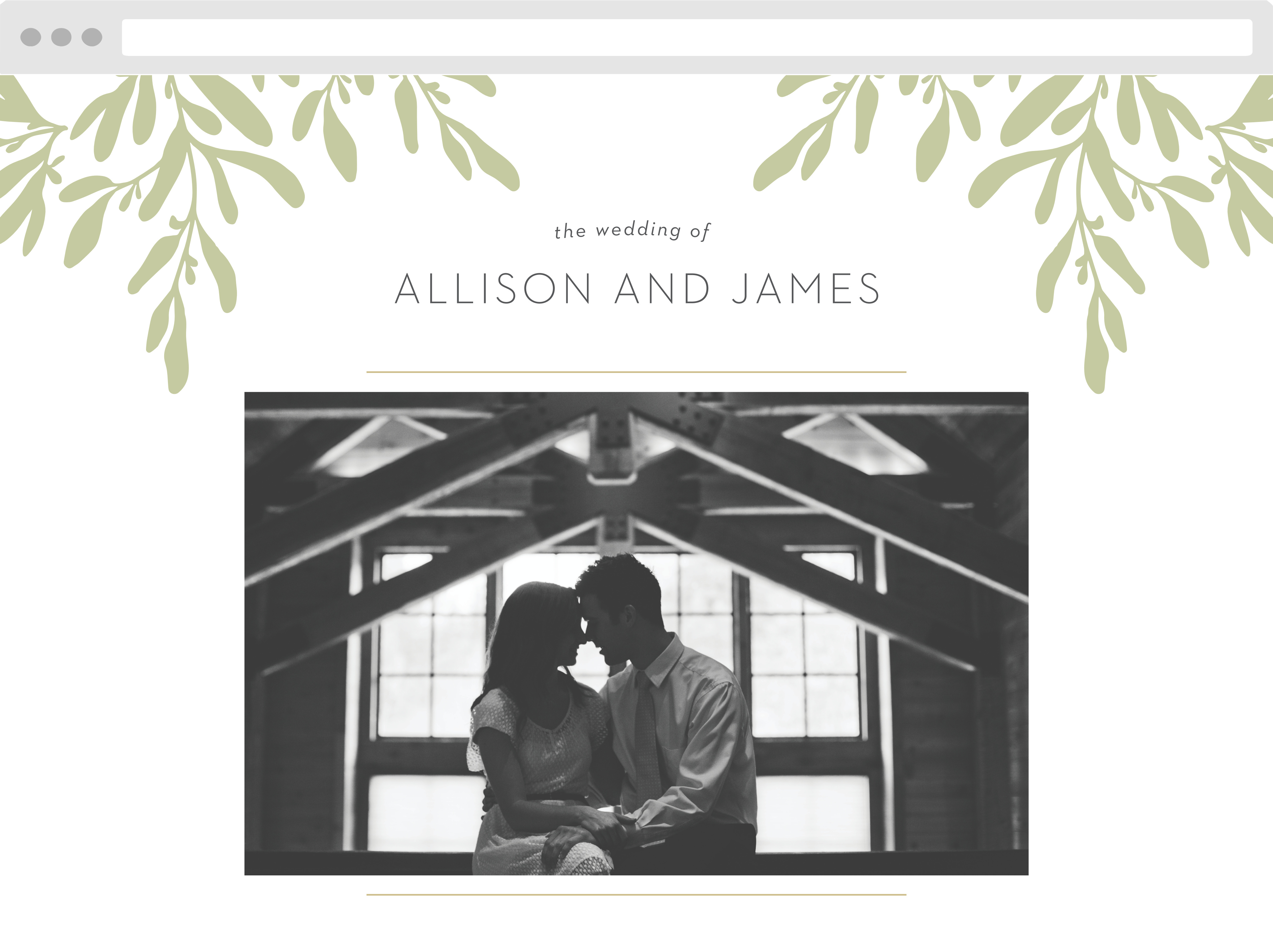 Fern Flock Wedding Website