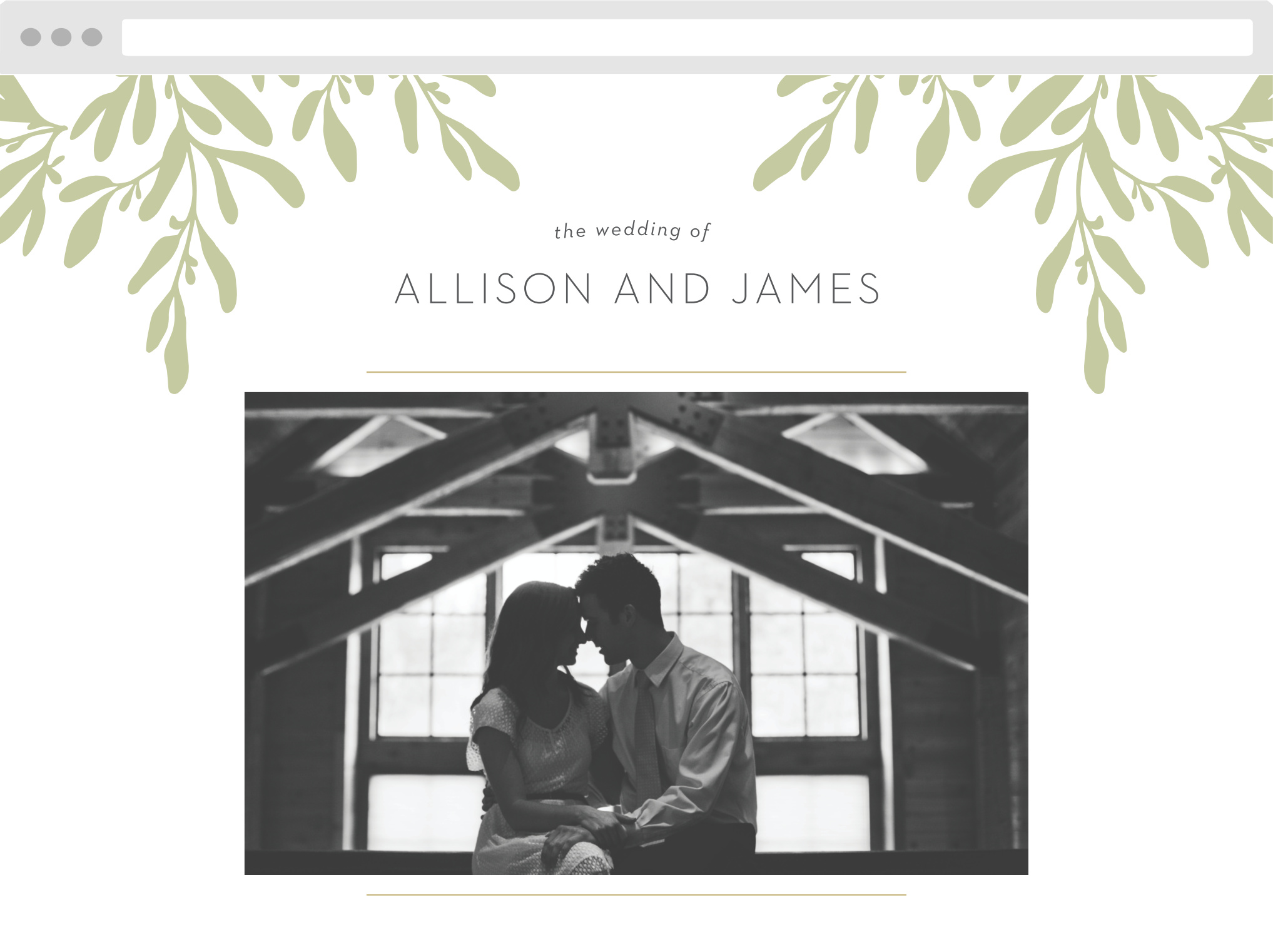 Fern Flock Wedding Website