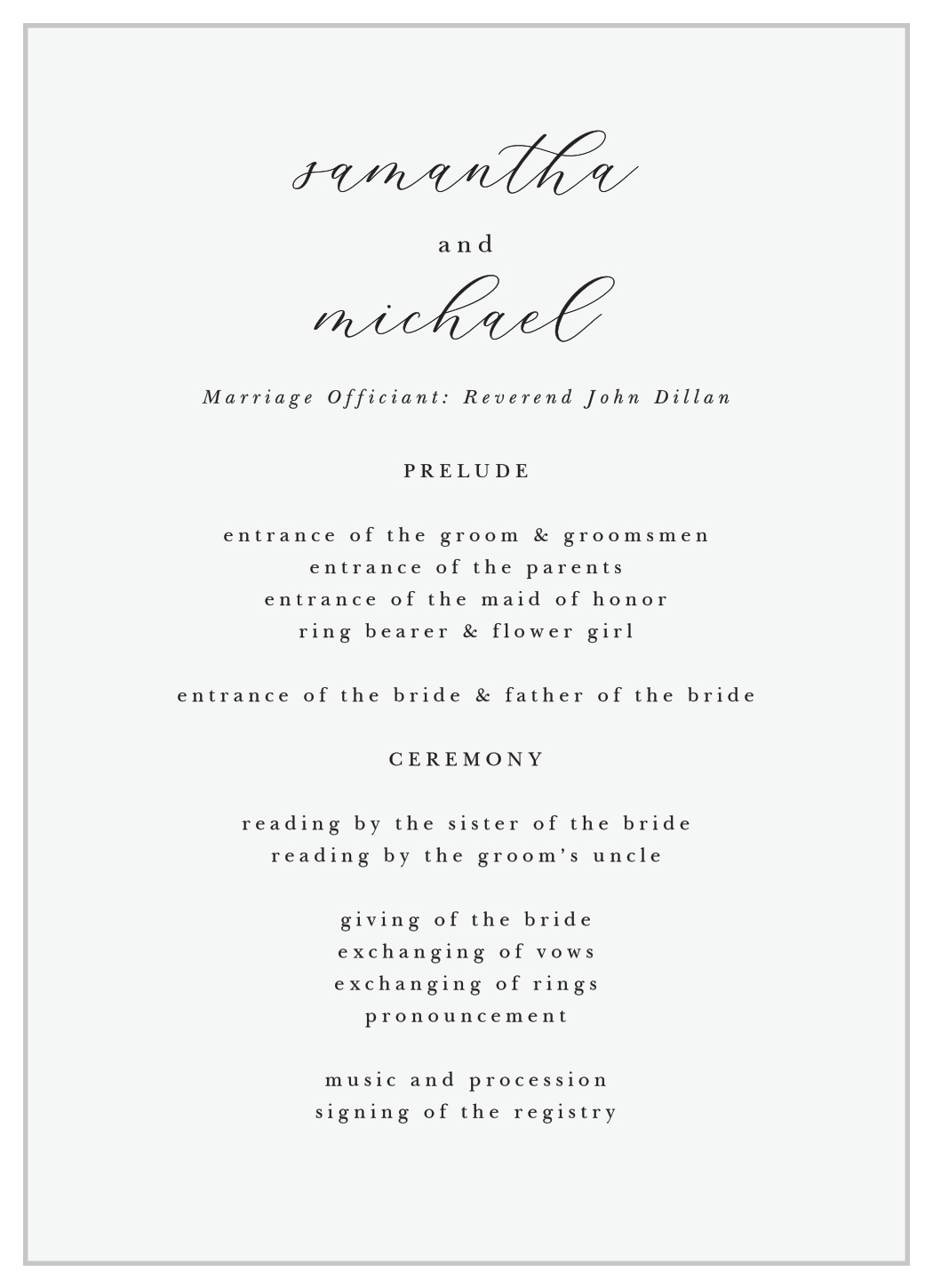 Stacked Photo Wedding Programs