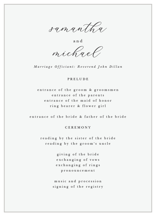 Stacked Photo Wedding Programs