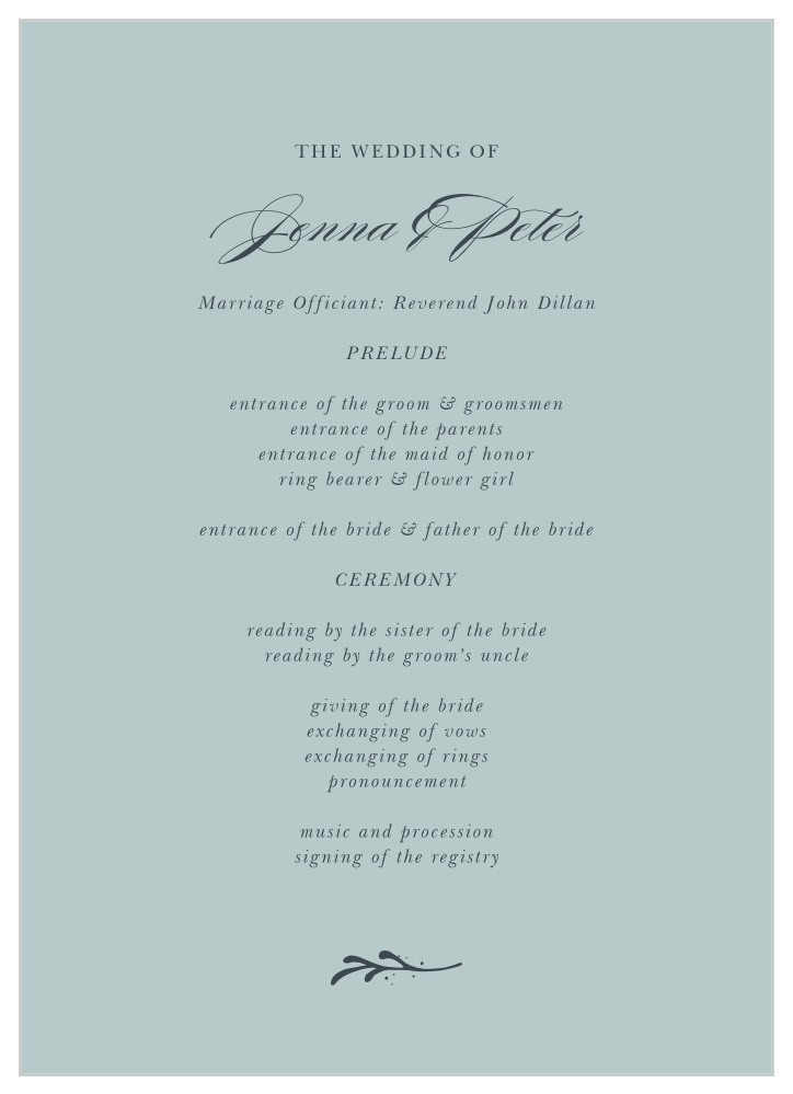 Entwined Blocks Wedding Programs