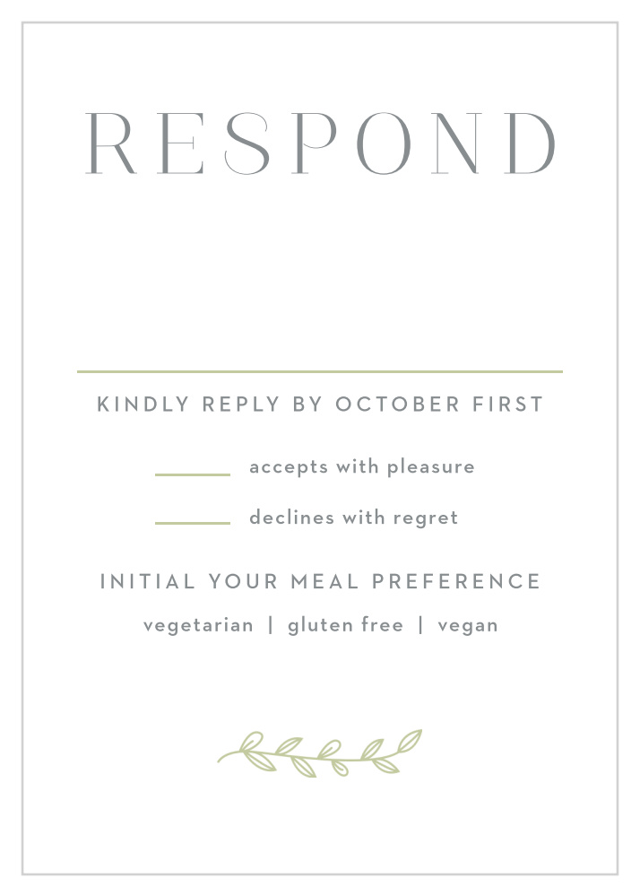 Leafy Accents Response Cards