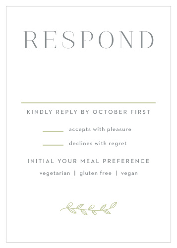 Leafy Accents Response Cards
