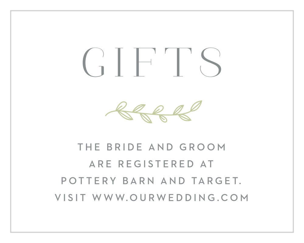 Leafy Accents Registry Cards