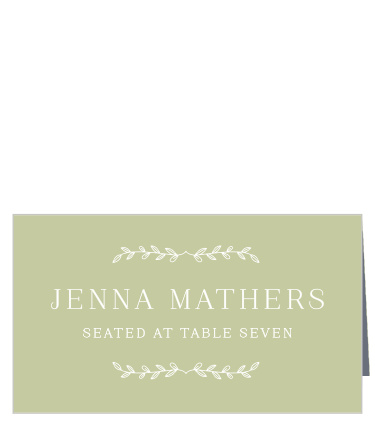 Leafy Accents Place Cards