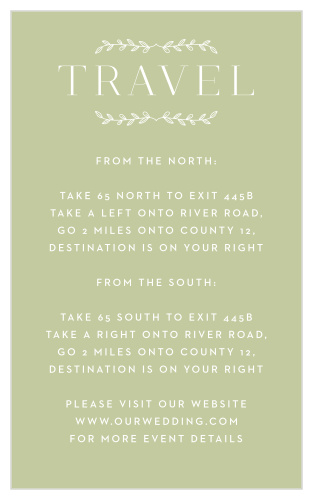 Leafy Accents Direction Cards