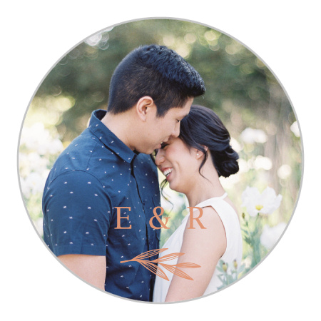 Hexagon Botanicals Wedding Stickers
