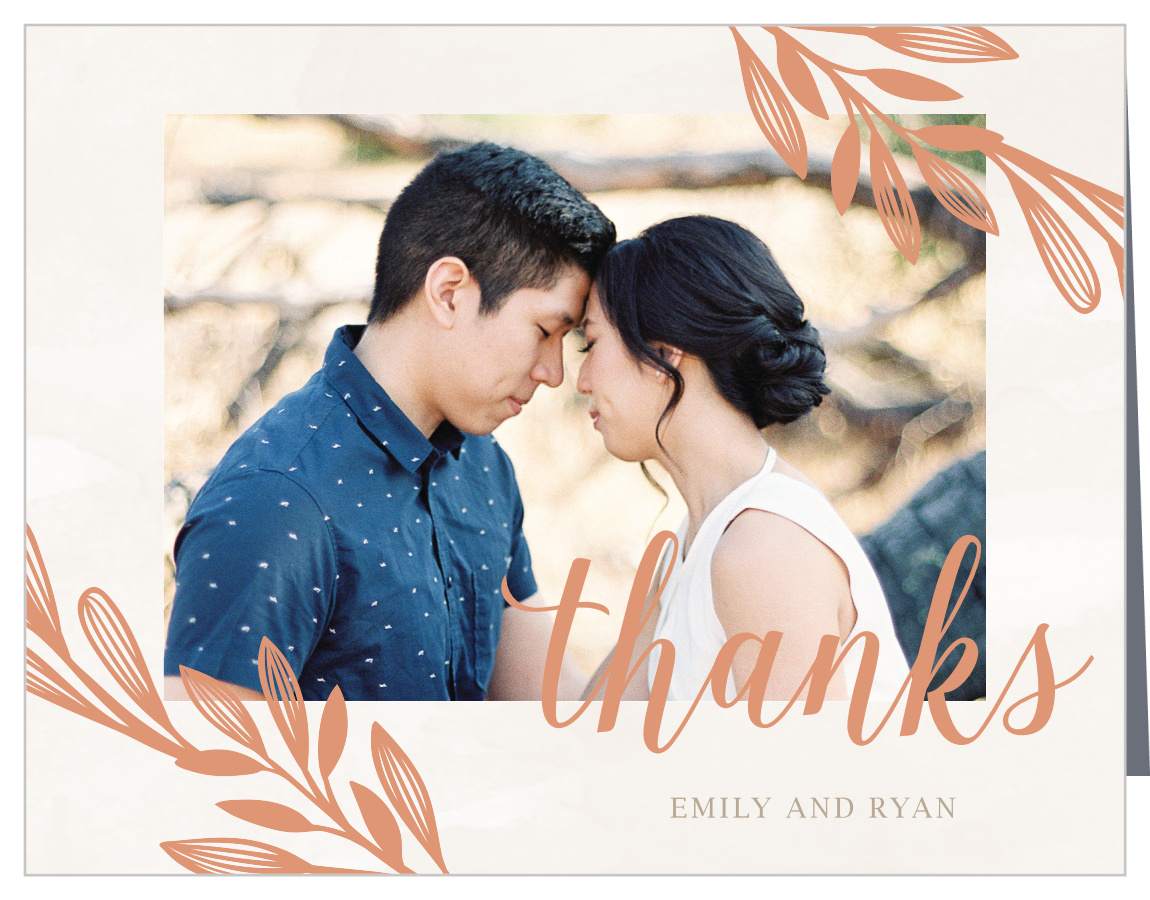 Hexagon Botanicals Wedding Thank You Cards